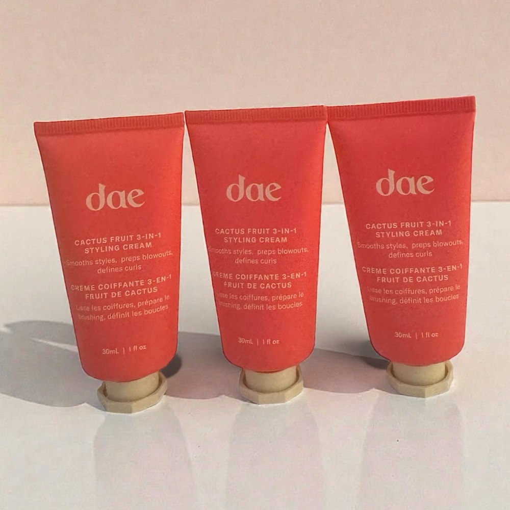 3x Dae Hair Cactus Fruit 3-in-1 Styling Cream 30ml 1oz Travel Size ~ sealed